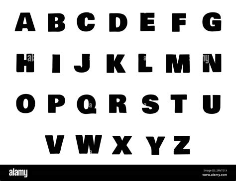 Bold Font Alphabet