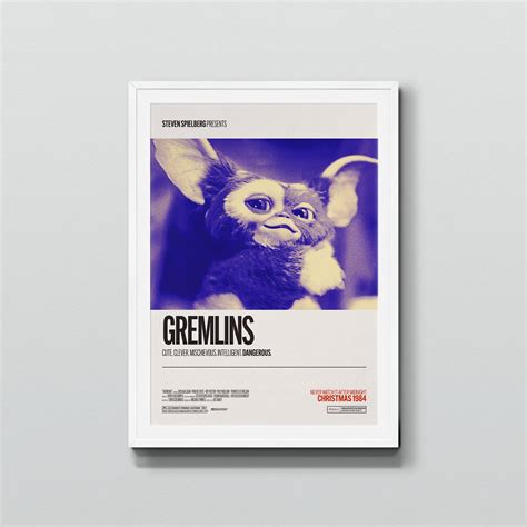 Gremlins 1984 Retro Movie Poster Art Vintage Typography | Etsy