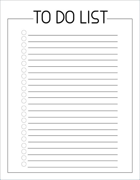 √ Free Printable To Do Checklist Template | Templateral within Blank Checklist Template Word ...