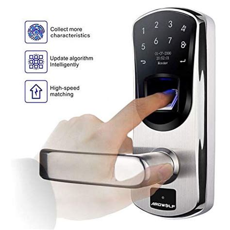 Fingerprint Door Lock, Ardwolf A60 Keyless Entry Door Lock with Left-Handle, Smart Biometric ...