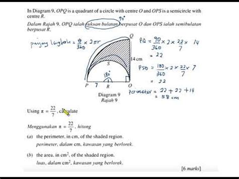 Contoh Soalan Kira Luas Bulatan