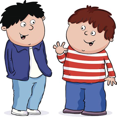 Cartoon Of The Two People Talking Clip Art, Vector Images & Illustrations - iStock