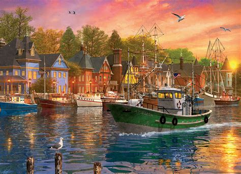 Harbor Sunset, 1000 Pieces, Eurographics | Serious Puzzles