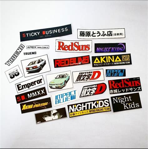 Initial D High Quality Laminated Vinyl Sticker Collection, Hobbies ...