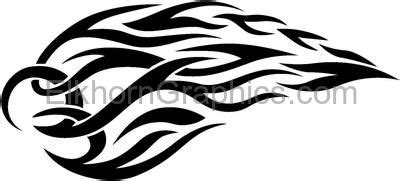 Tribal Flame Sticker 13 - Tribal Flame Stickers | Elkhorn Graphics LLC