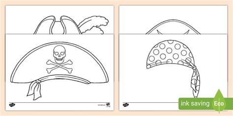 EYFS Designing A Pirate Bandana | Blank Pirate Hat Templates