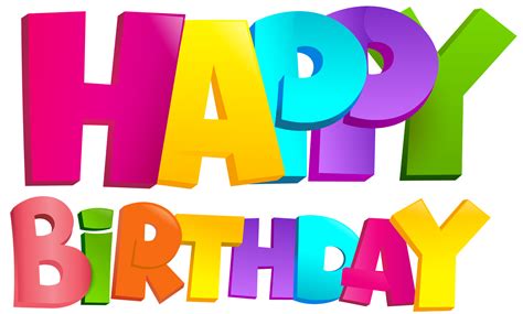 Happy Birthday Text Transparent PNG PNG, SVG Clip art for Web ...