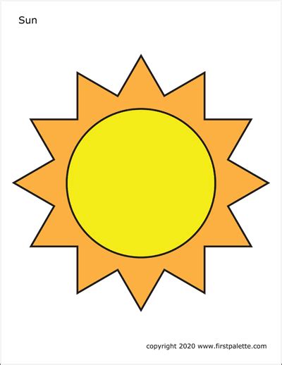 Sun | Free Printable Templates & Coloring Pages | FirstPalette.com