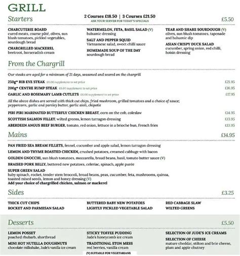 Menu at Leonardo Hotel London Croydon - Formerly Jurys Inn restaurant, Croydon