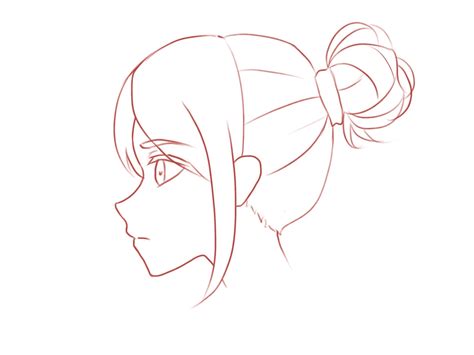 How To Draw Female Anime Head Side View Anime Head Drawing At | Images ...