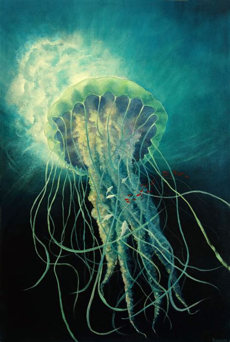 Jellyfish Original painting – SOLD | Deep Impressions Underwater Art