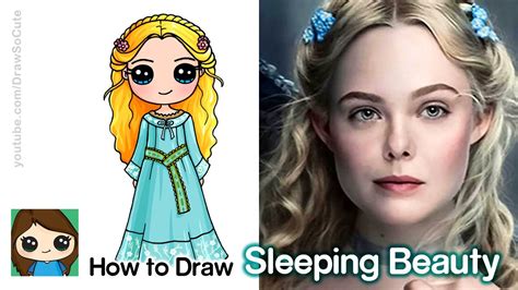 How to Draw Sleeping Beauty Princess Aurora | Disney Maleficent