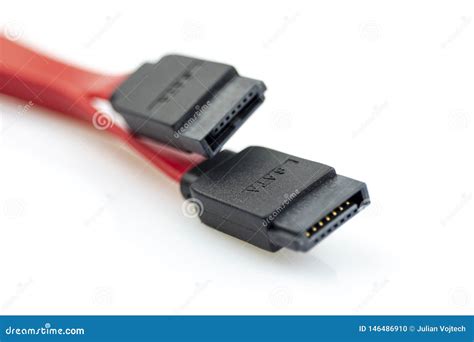 PC SATA Hard Disk Drive Cable with Connectors. Stock Photo - Image of detail, electrical: 146486910