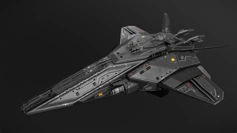 Scifi Stealth Frigate Stingray - 3D model by MSGDI [25f4b17] - Sketchfab