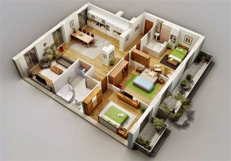 Sketsa Rumah Sederhana Dengan 3 Kamar Tidur