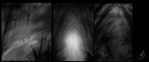 ArtStation - Creepy Forest Concept art for "La aldea de las almas" shortfilm