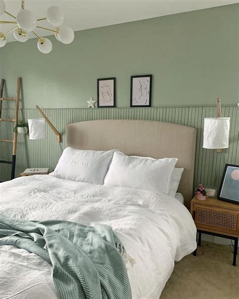 Light green bedroom colour scheme | Sovrumsidéer, Sovrum inspiration, Sovrum inredning