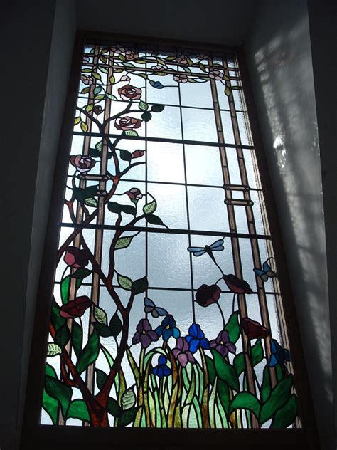 Stained Glass S101 Stairs Window, Glass Stairs, Art Nouveau, Art Deco ...