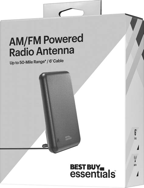 Best Buy essentials™ AM/FM Amplified Indoor Radio Antenna Black BE-ANT20FM - Best Buy