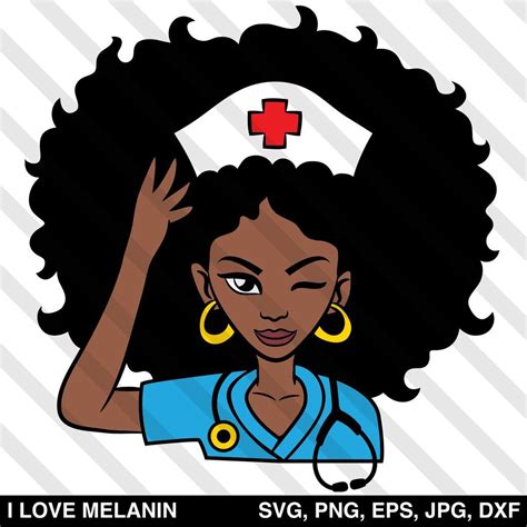 Afro Woman Doctor Nurse SVG | Nurse art, Nurse clip art, Afro women