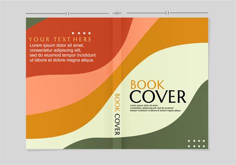 set of colorful book cover designs with waves pattern. abstract background. front and back cover ...