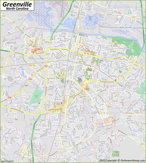 Greenville Map | North Carolina, U.S. | Discover Greenville with Detailed Maps