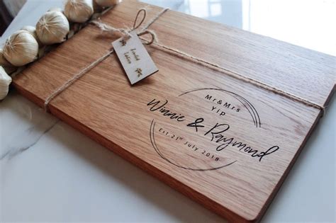 Engraved Wood Cutting Board Personalized Wedding Gift Custom | Etsy