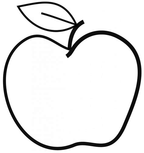 apple clip art black white - WikiClipArt