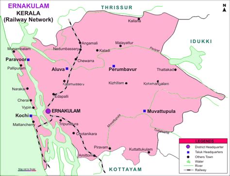 Rail-Map-india: Ernakulam railways map