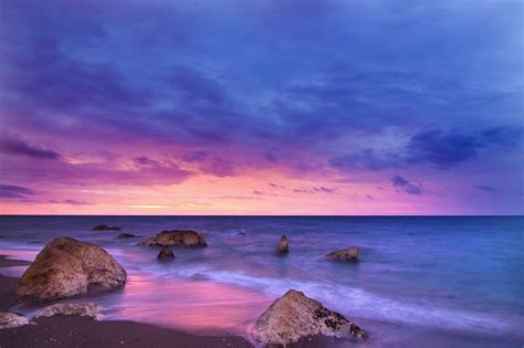 Purple Beach Sunset Wallpapers - Wallpaper Cave