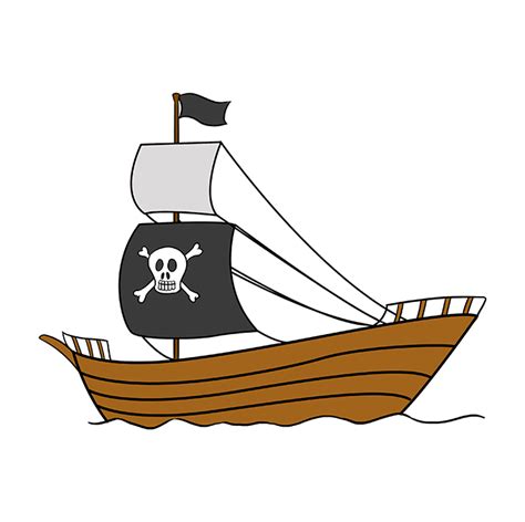 Pirate Ship Cartoon Drawing Pirate Ship Cartoon Stock Vector | The Best ...