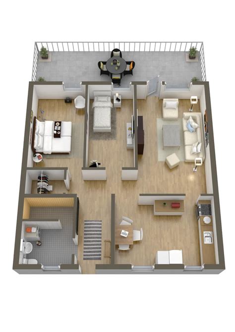 40 More 2 Bedroom Home Floor Plans