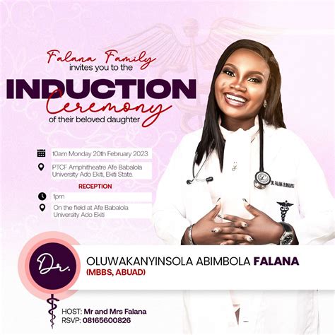 Flyer design for Induction into the Medical Profession. Social Media ...