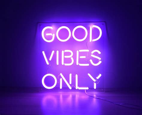 Good Vibes Only Custom Neon Sign Flex LED Neon Light Sign Room - Etsy