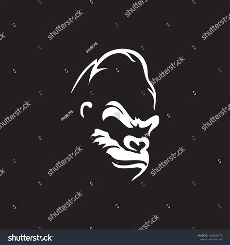 Angry Gorilla Head Vector Logo Vector Stock Vector (Royalty Free) 1908248776 | Shutterstock