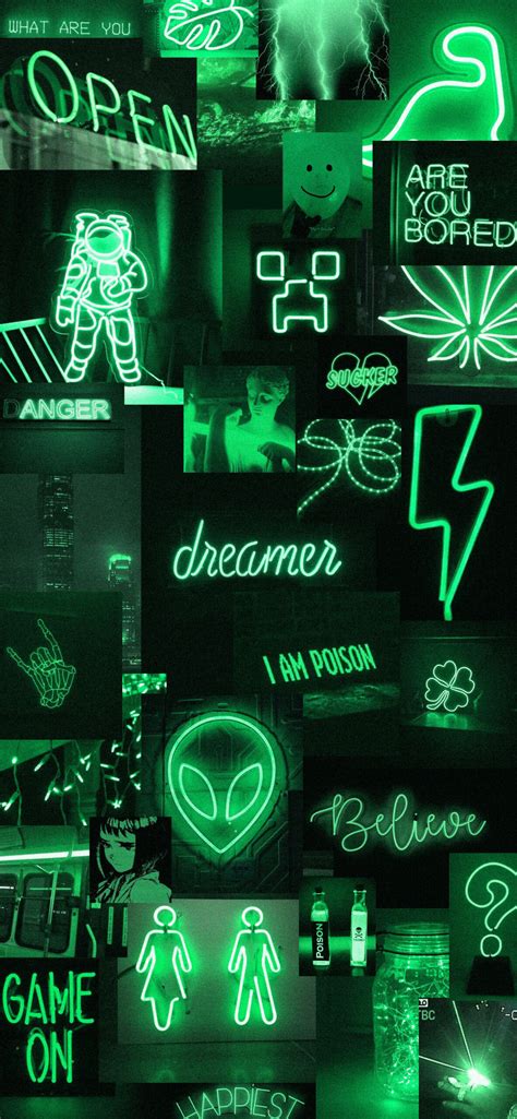 Green Neon Aesthetic Wallpapers Phone - Neon Green Wallpaper iPhone