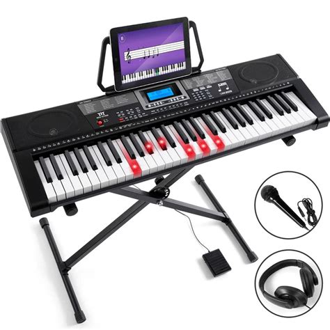 MUSTAR 61 Key Piano Keyboard, Learning Keyboard Piano with Light Up Keys, Electric Piano ...