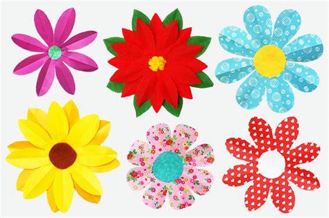 Folding Paper Flowers (8 Petals) | Kids' Crafts | Fun Craft Ideas | FirstPalette.com