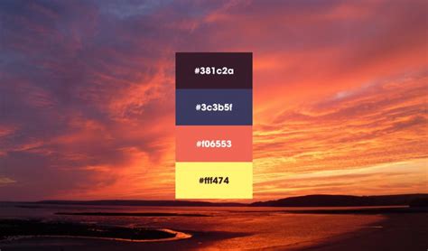 12 Beach Sunset Color Palettes with HEX Codes – Logos By Nick