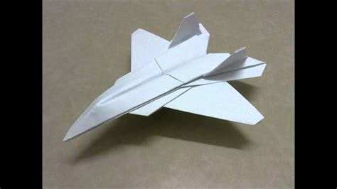 Origami F22 Raptor without cutting - YouTube