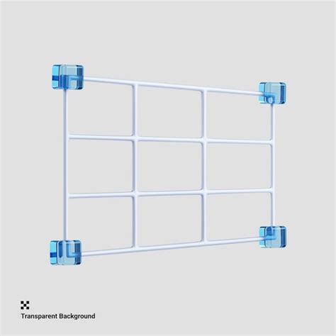 Premium PSD | 3d illustration of grid alignment in graphic design app ...