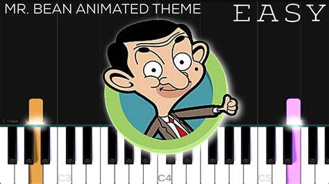 Mr. Bean Animated Theme Song | EASY Piano Tutorial Chords - Chordify