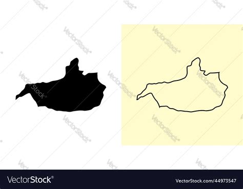 Nangarhar map afghanistan asia filled and outline Vector Image