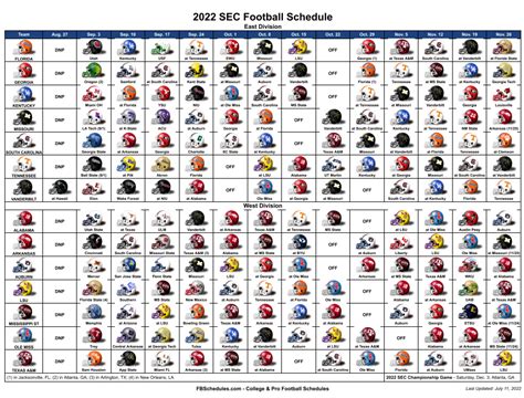 2022 SEC Football Schedule - SEC12.com - SEC Football