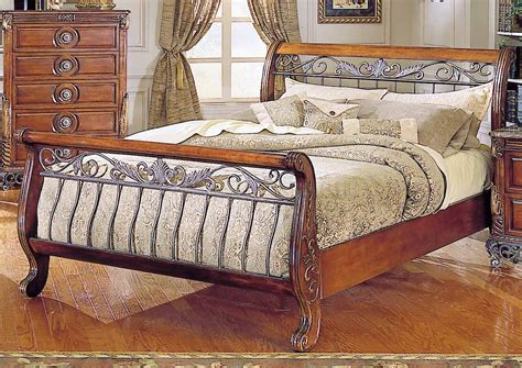 Feel Ultimate Comfort with Cherry Wood Sleigh Bed Series – HomesFeed