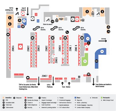 Map Of Gatwick Airport South Terminal - Map Of Campus