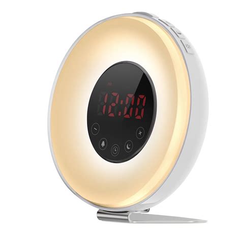 LED Alarm Clock Wake Up Light Alarm Clocks Sunrise Simulation Bell-in Alarm Clocks from Home ...