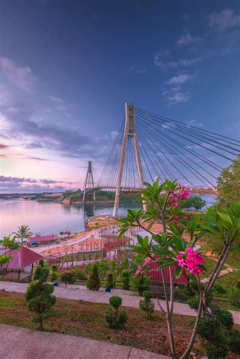 Wonderful Sunset at Barelang Bridge Batam Island Indonesia Stock Image ...