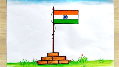 Indian Flag Drawing