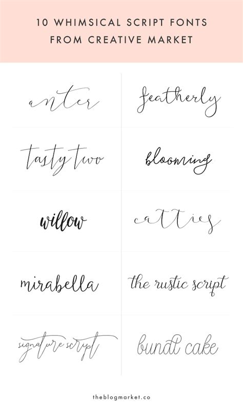 Whimsical Script Fonts from Creative Market | Whimsical script fonts, Tattoo fonts, Tattoo font